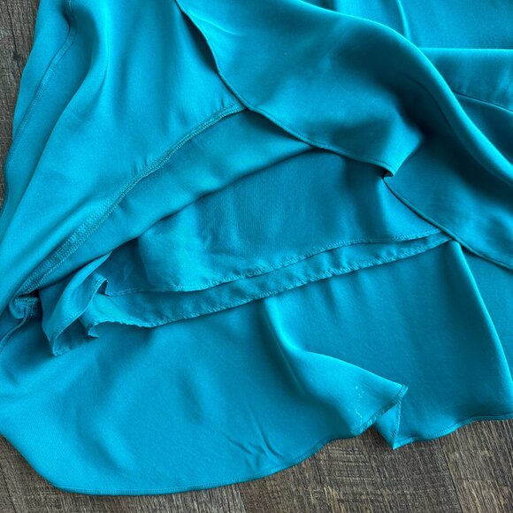 Intermix Parker Silk Mini Dress - Blue - Size 2 - Picture 6 of 8